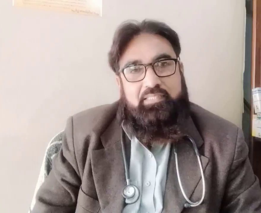 The doctor in the consultation room at the clinic