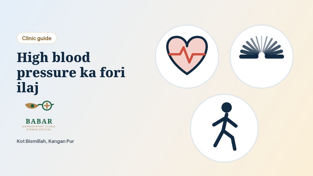 Illustration for the guide: High blood pressure ka fori ilaj: ghar par kya karein, kab hospital jayein